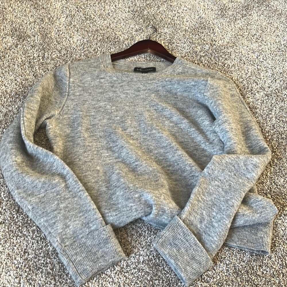 Gray wool Banana Republic sweater